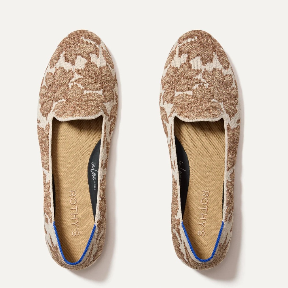 Rothy's Gold Chantilly Lounge Loafer 5.5 NWT